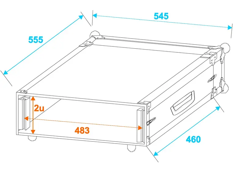 Amplifier rack PR-1,  2U, EC Version 